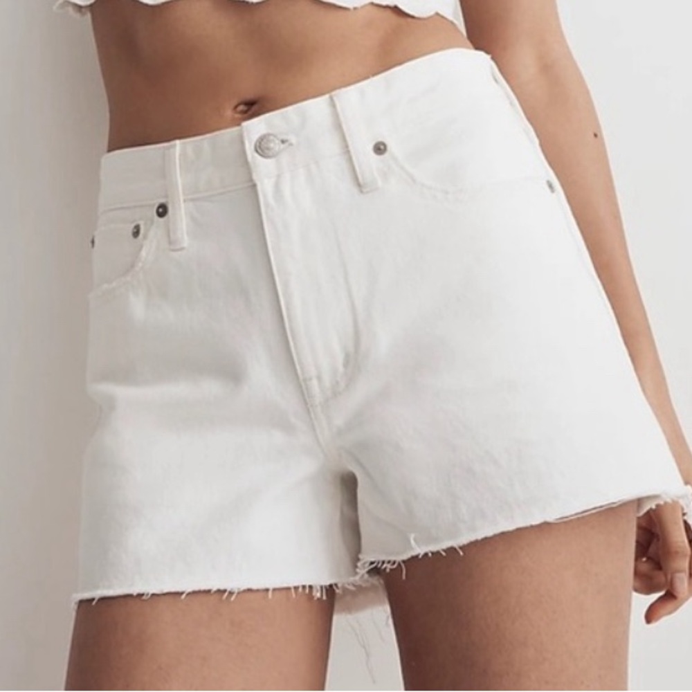 Madewell Women's White cutoff Denim Shorts nwt